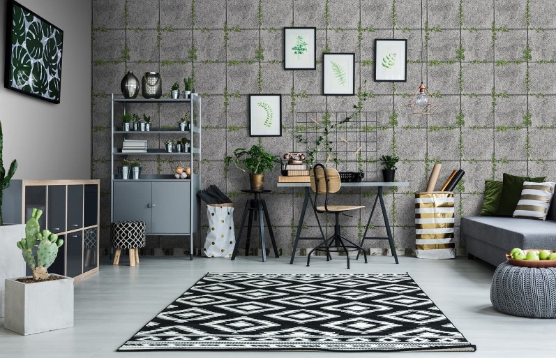 giấy dán tường phòng khách cho nhà phố