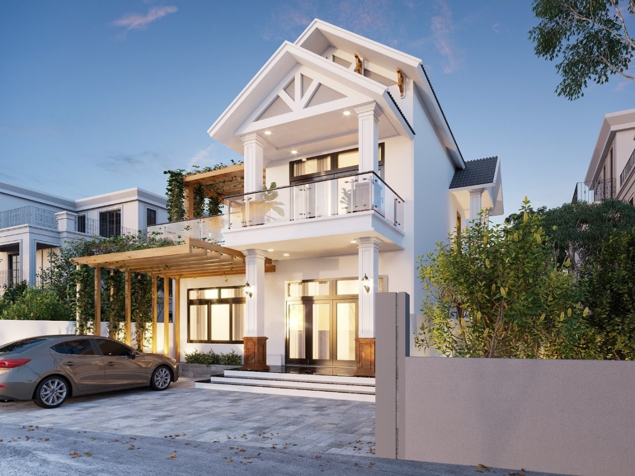 Biệt thự mini 2 tầng cho thành thị