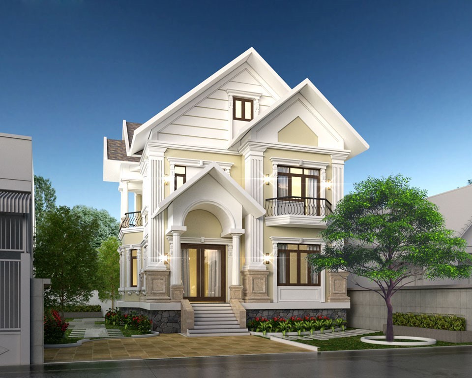 Mẫu biệt thự mini 2 tầng