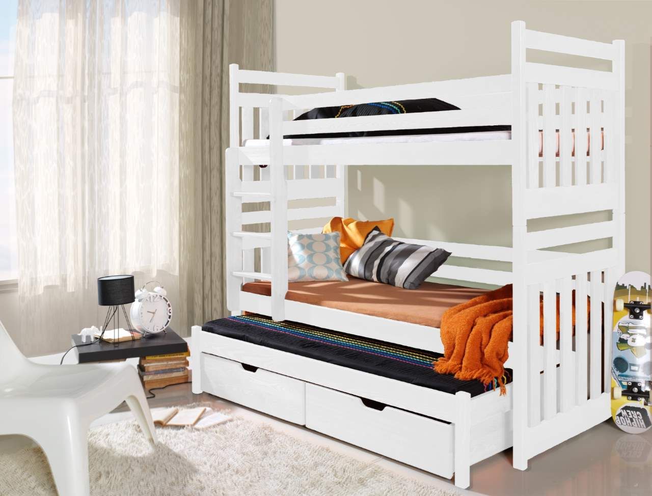 Giường tầng 2 hộc kéo