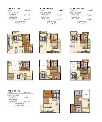 Bố trí mặt bằng căn hộ duplex