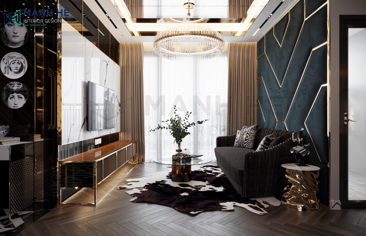 Thiết kế nội thất phòng khách căn hộ chung cư