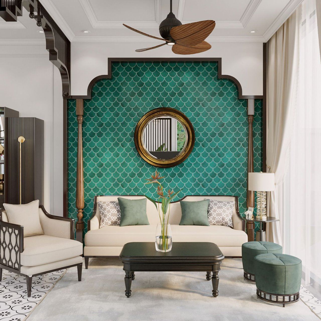 màu sắc phong cách indochine