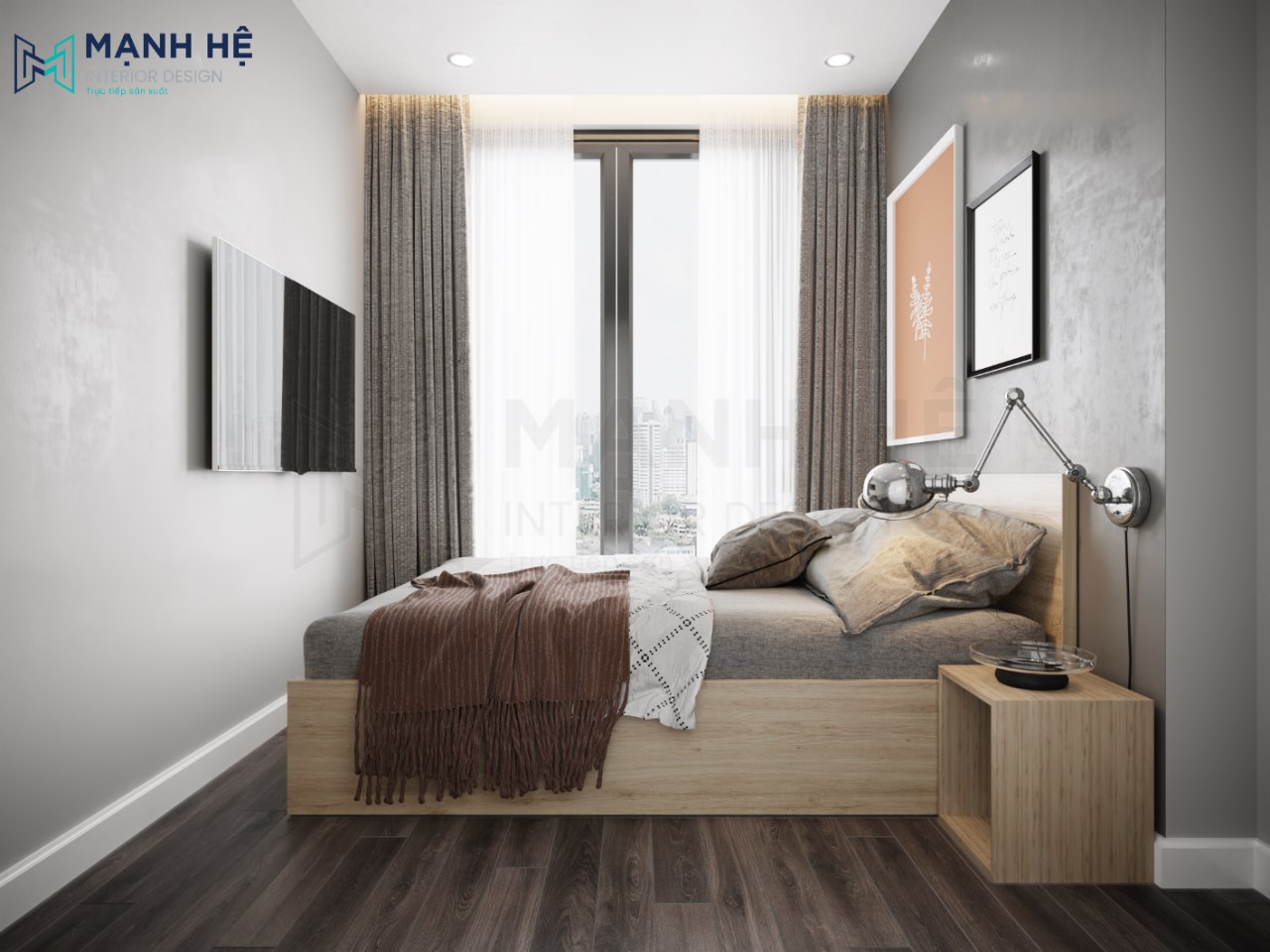 giường ngủ gỗ công nghiệp
