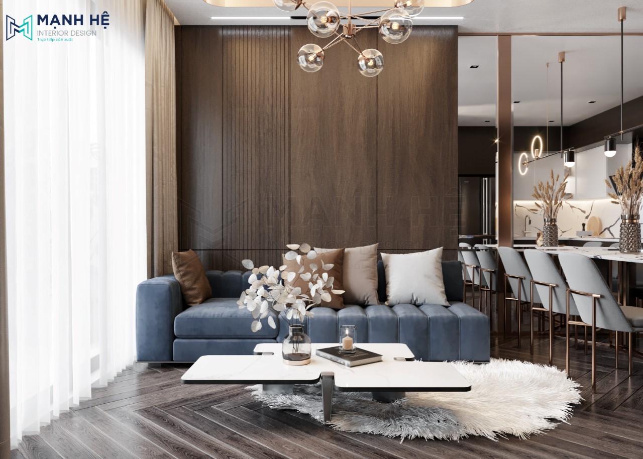 ghế sofa phòng khách màu xanh