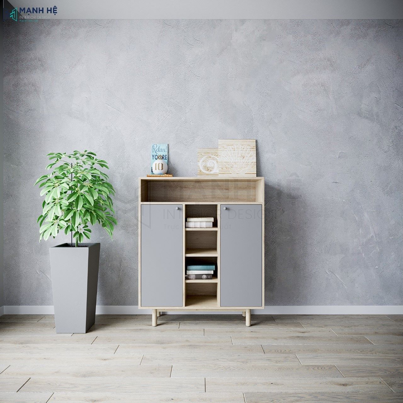 Tủ giày gỗ công nghiệp