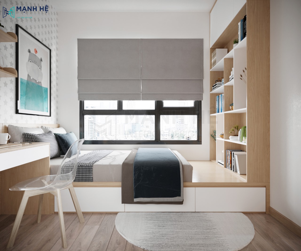 giường ngủ có hộc kéo