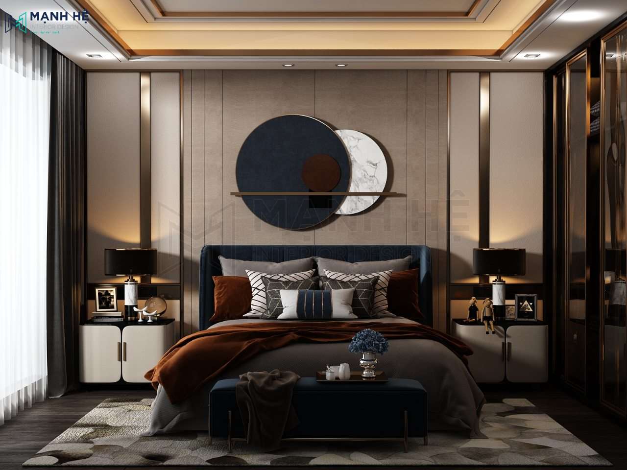 nẹp inox trang trí phòng ngủ