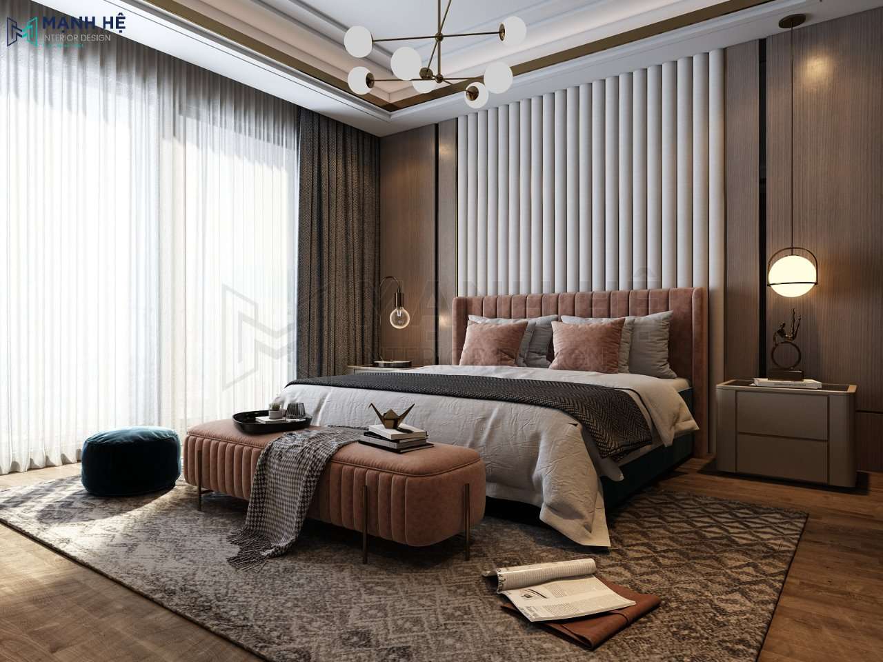 Tối ưu ánh áng tự nhiên phòng ngủ từ rèm cửa