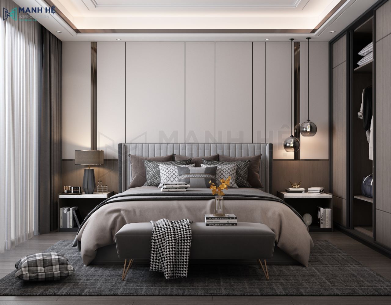 thiết kế nội thất phòng ngủ hiện đại