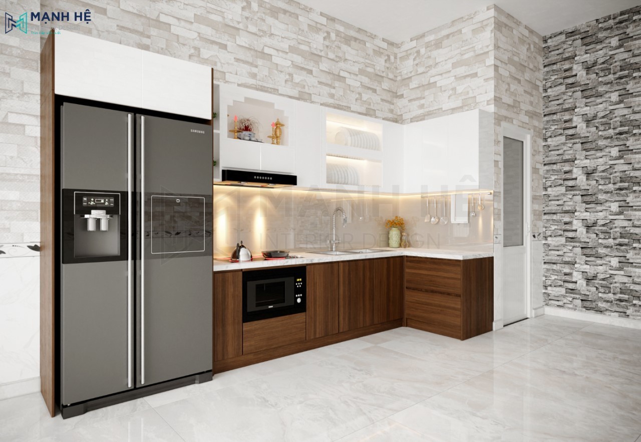Thiết kế tủ bếp chữ L