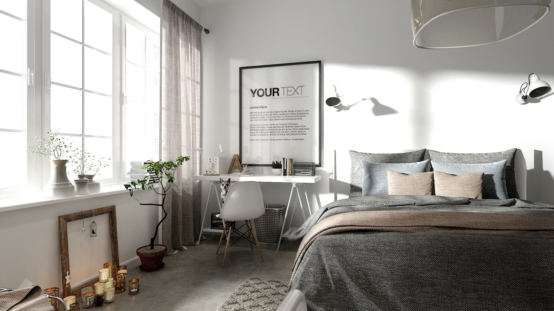 thiết kế phòng ngủ phong cách Bắc Âu
