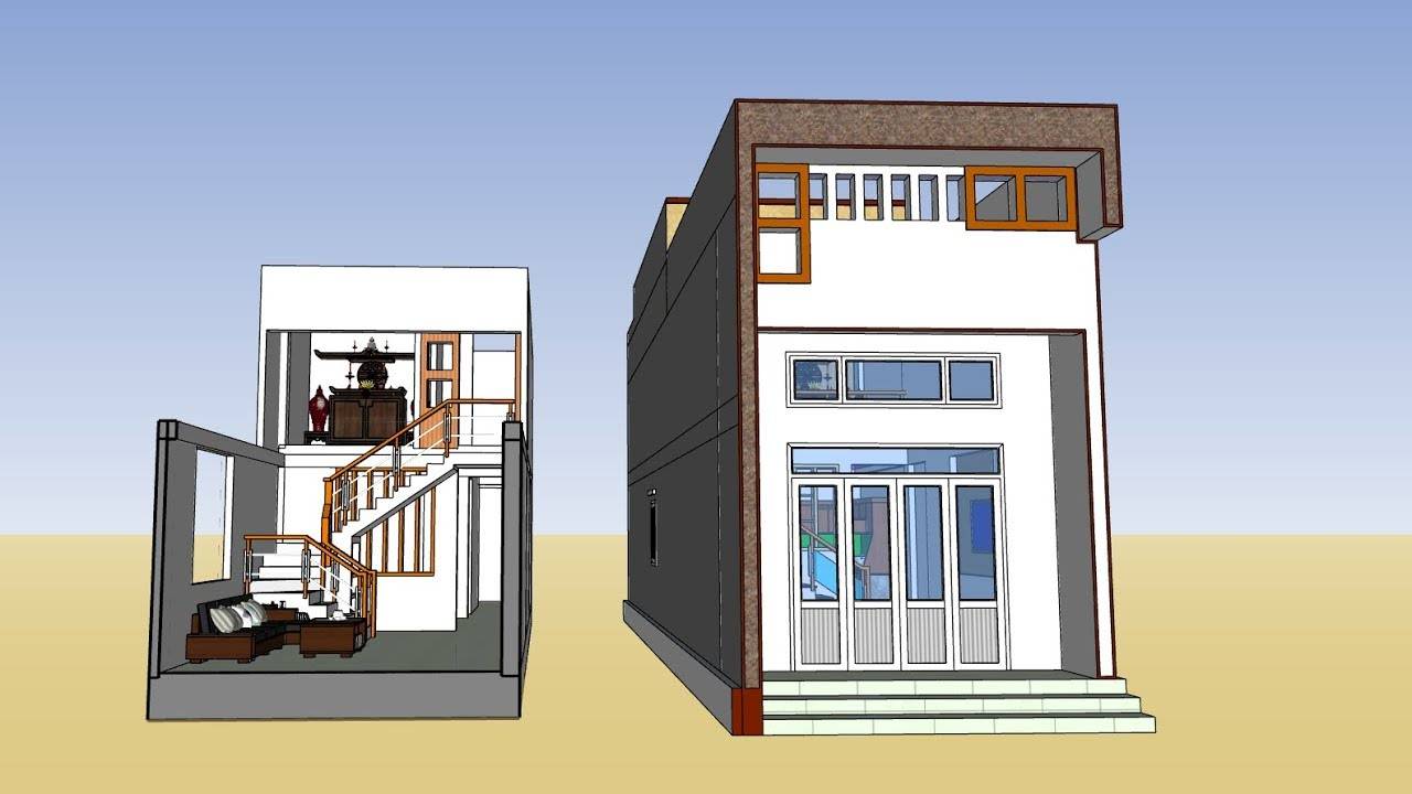 bản vẽ nhà cấp 4 có gác lửng
