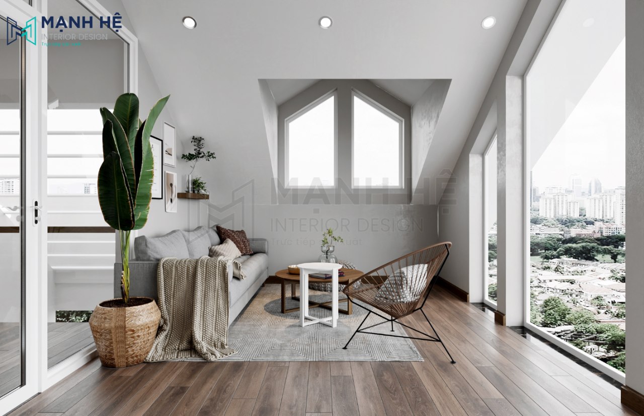 tầng áp mái biệt thự