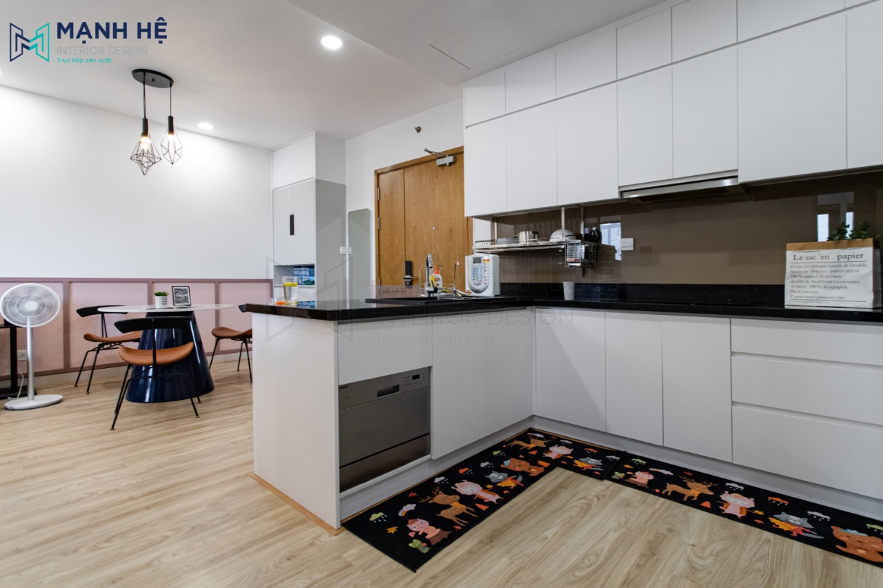 tủ bếp gỗ công nghiệp