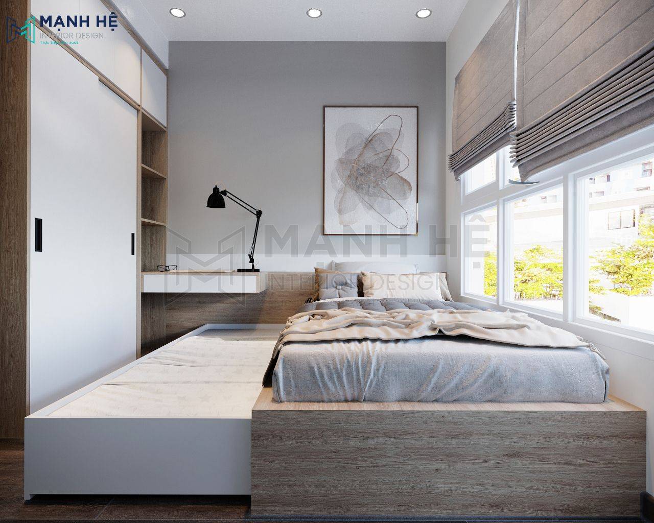 Thiết kế nội thất phòng ngủ nhỏ đẹp