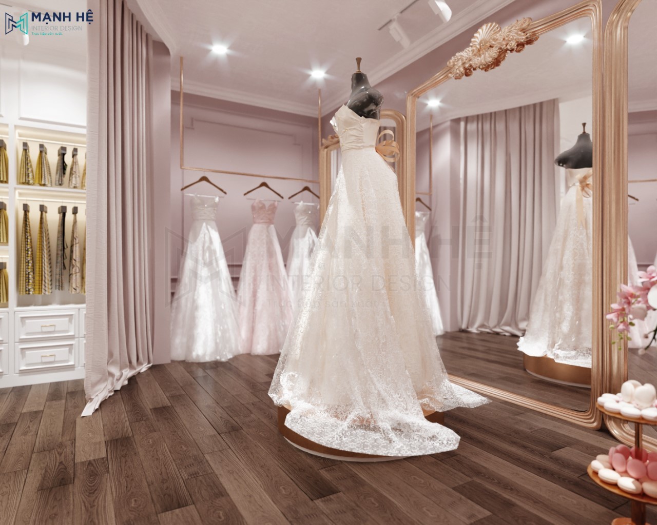 không gian trưng bày váy cưới
