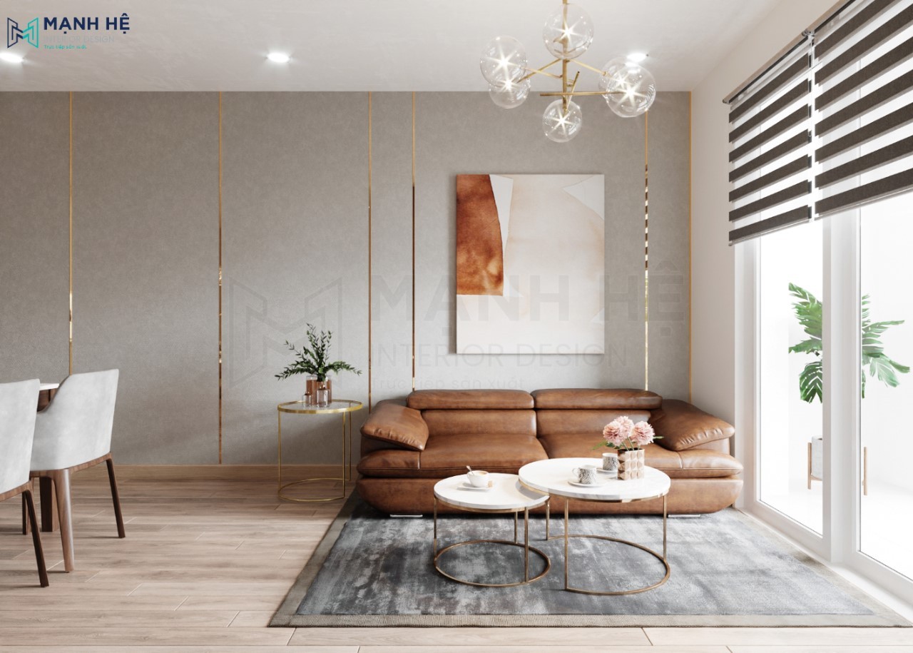 thiết kế nội thất phòng khách bếp