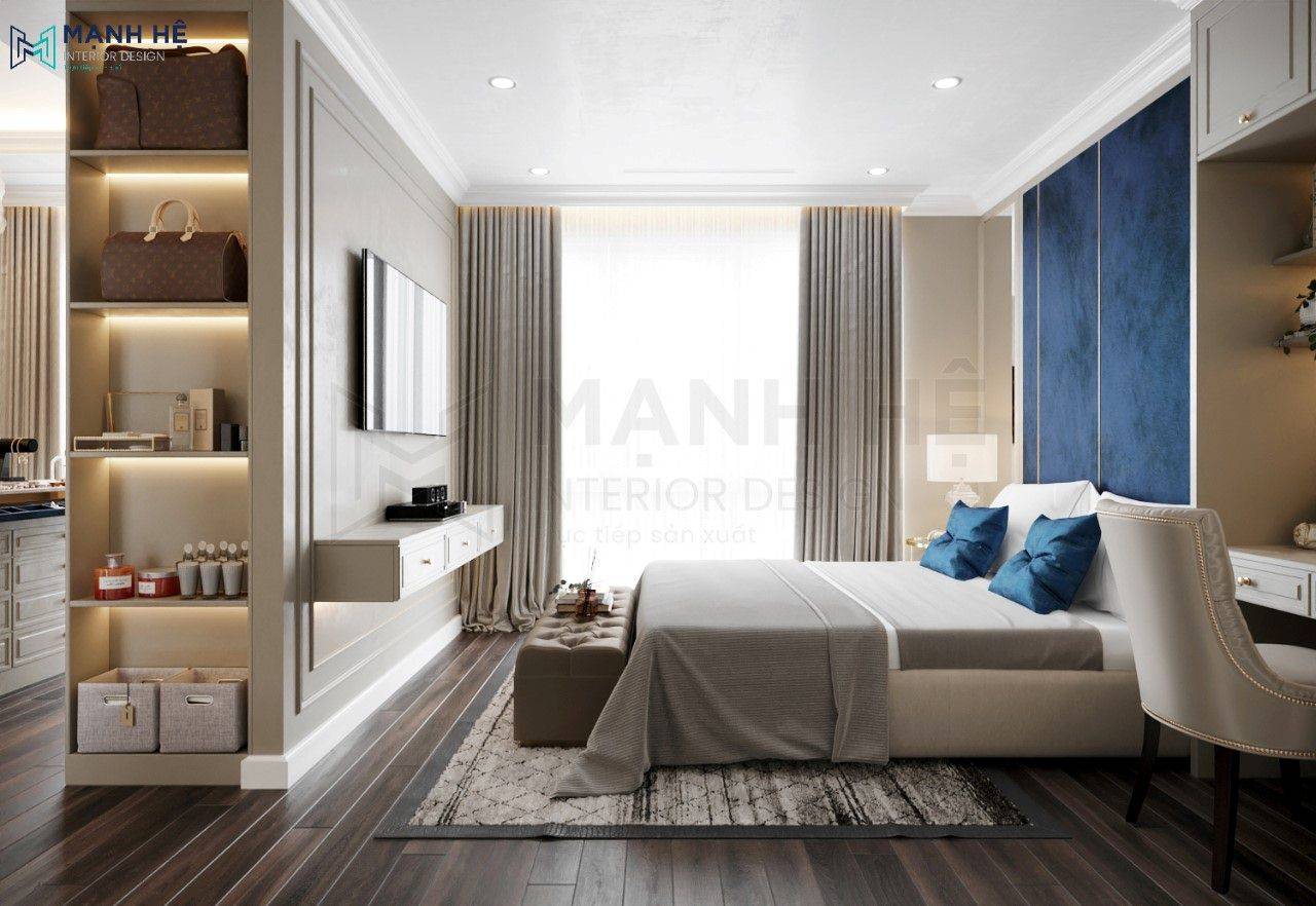 rèm cửa 2 lớp cho phòng ngủ hiện đại