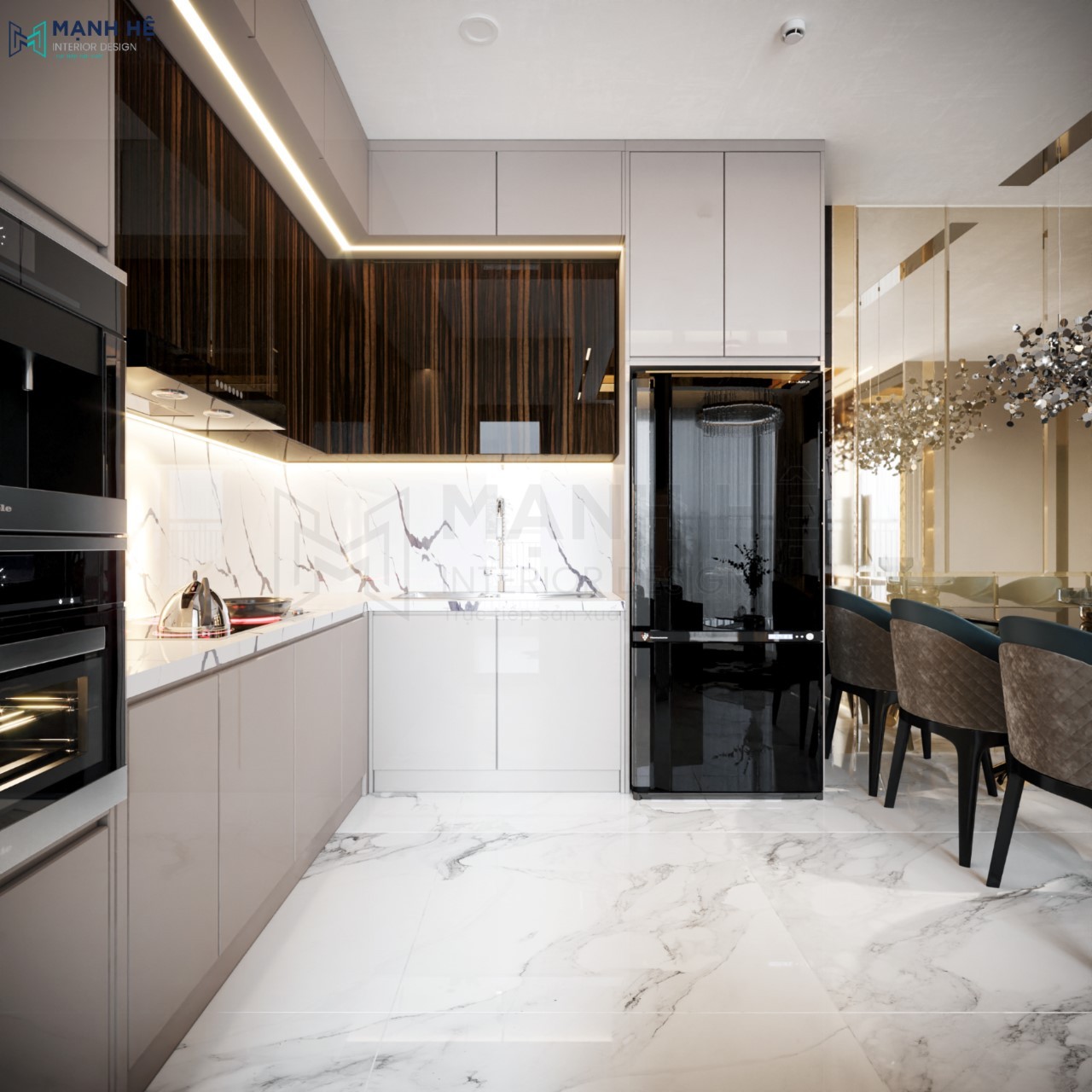 tủ bếp acrylic đẹp