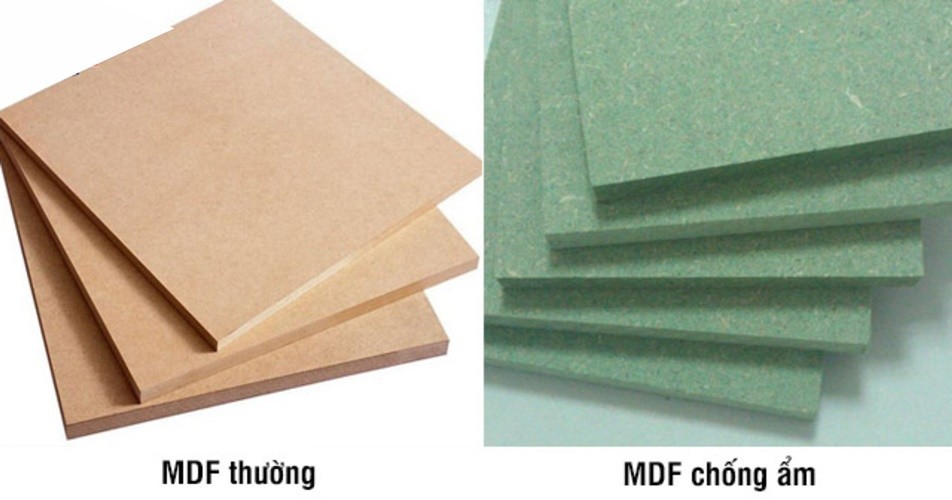 gỗ mdf thường và chống ẩm