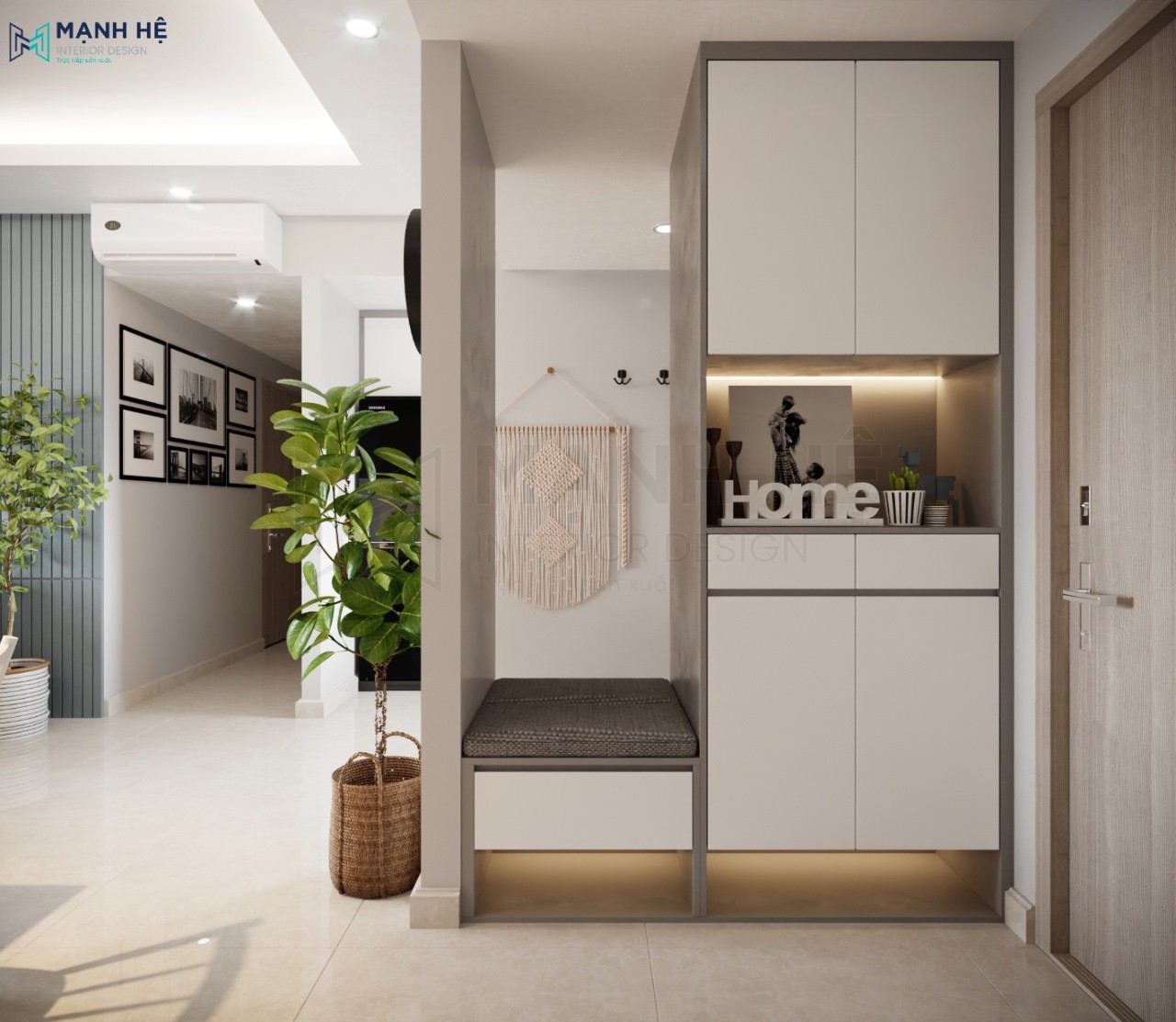 Mẫu tủ giày kịch trần đẹp làm từ gỗ công nghiệp có thể sử dụng hơn 10 năm