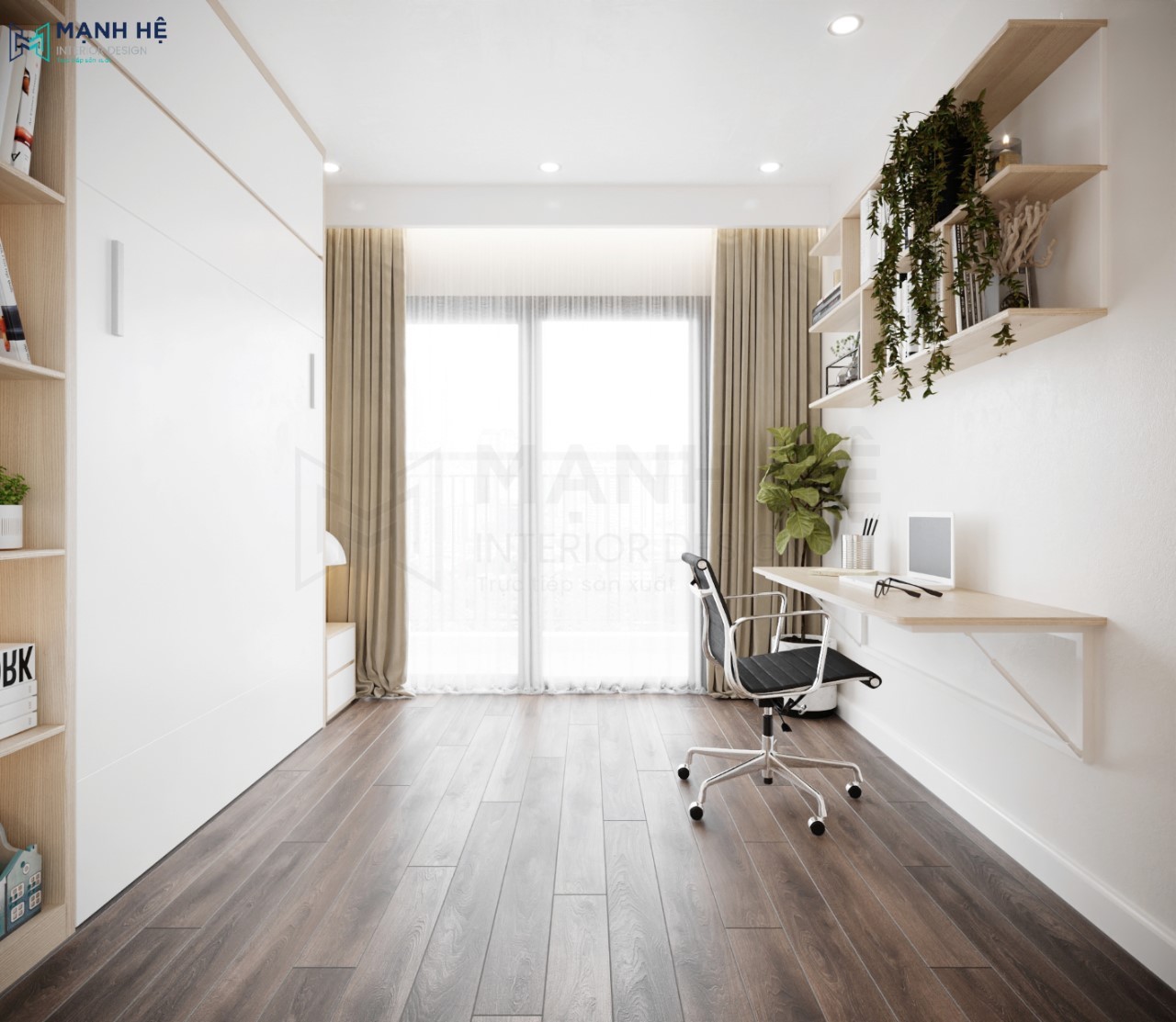 Giải phóng khoảng trống thoáng đãng cho phòng ngủ