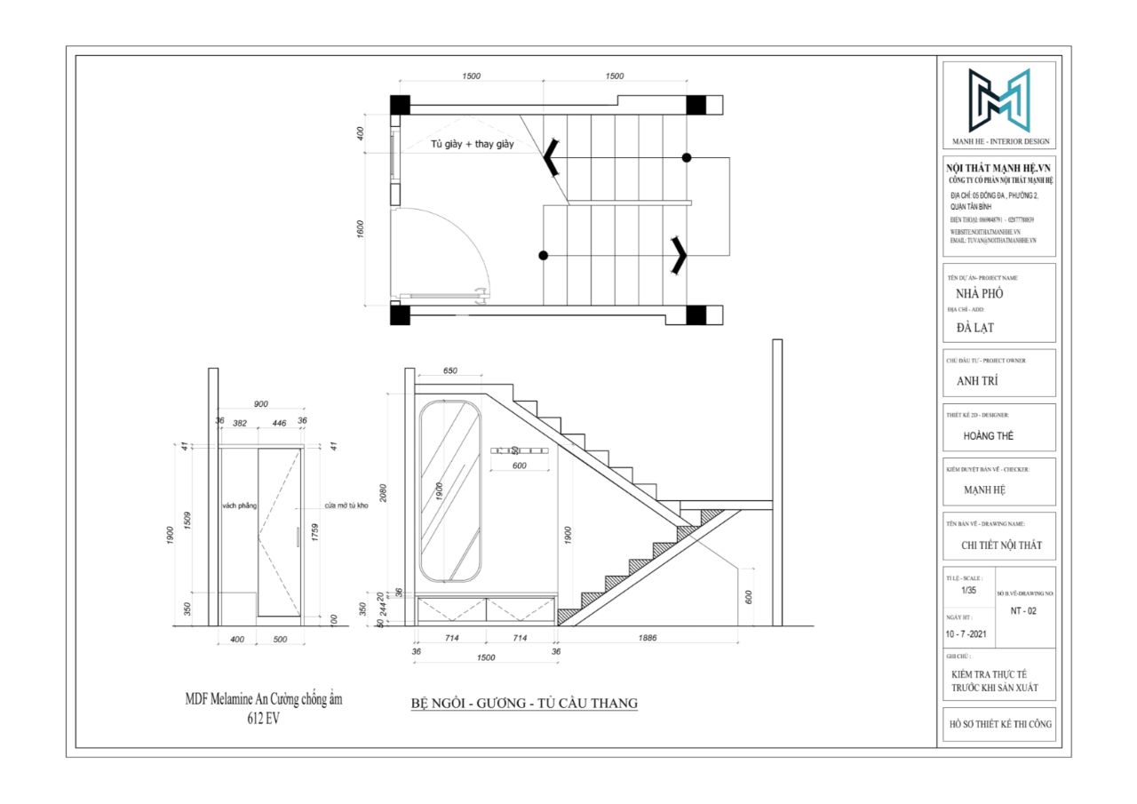 bản vẽ triển khai nội thất