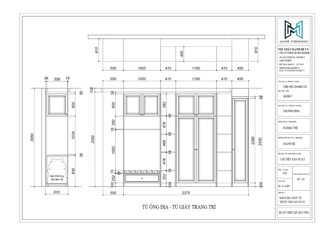 bản vẽ chi tiết các hạng mục
