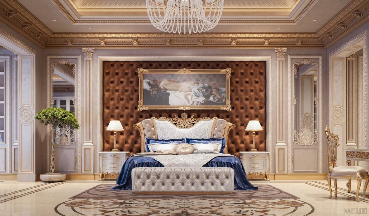 Thiết kế phòng ngủ biệt thự kiểu Ý đẹp