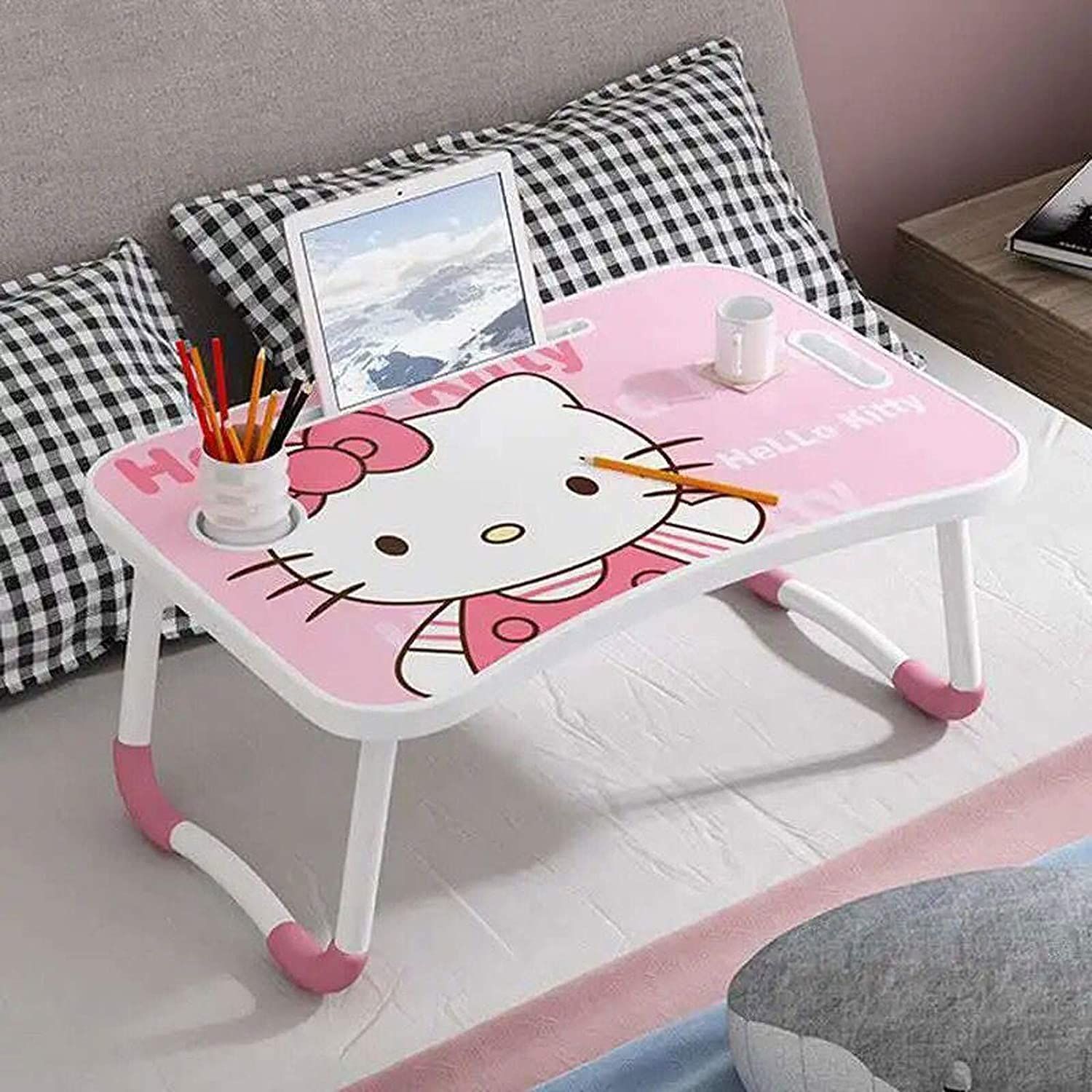 bàn học xếp gọn hình mèo kitty