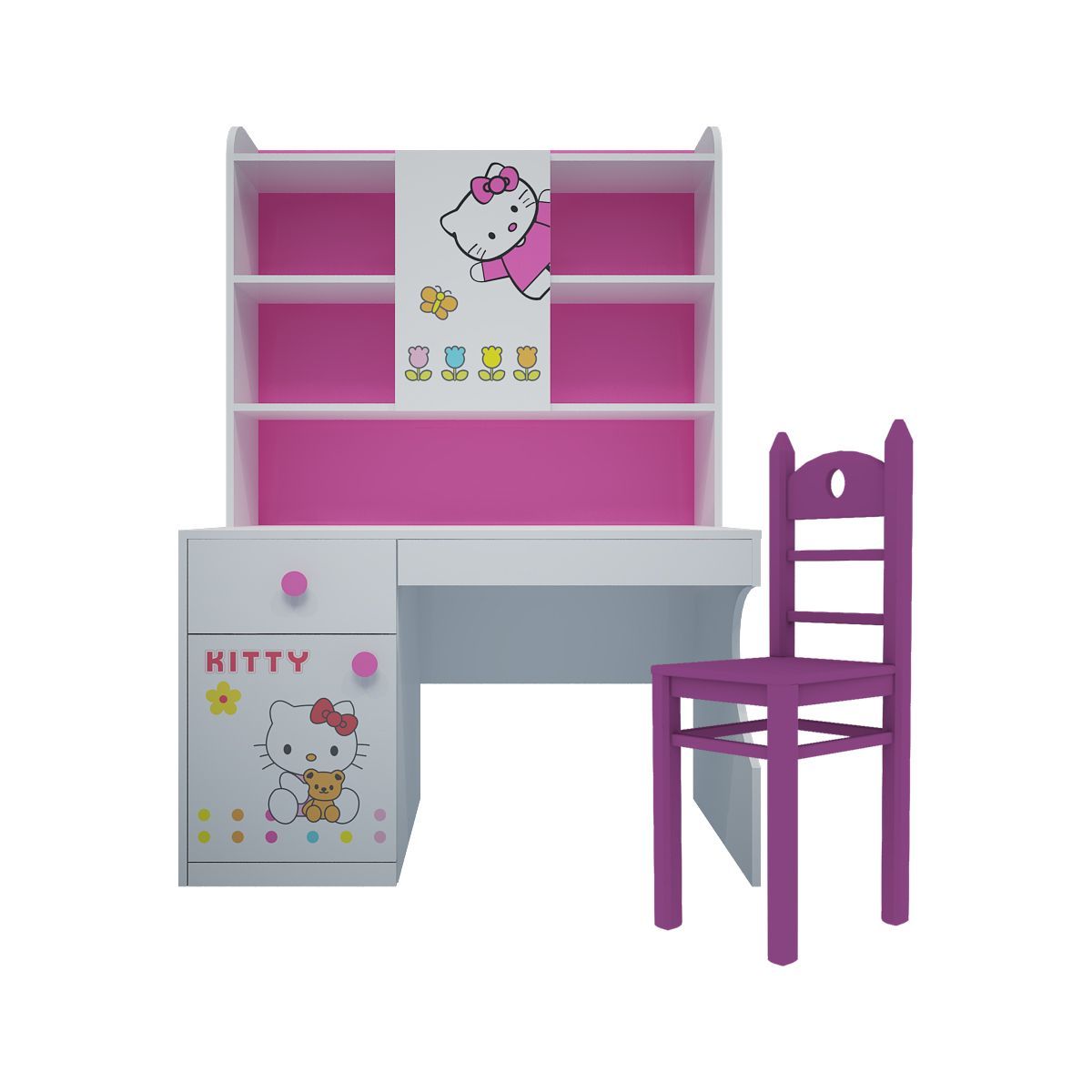 bàn ghế học cho bé hình hello kitty