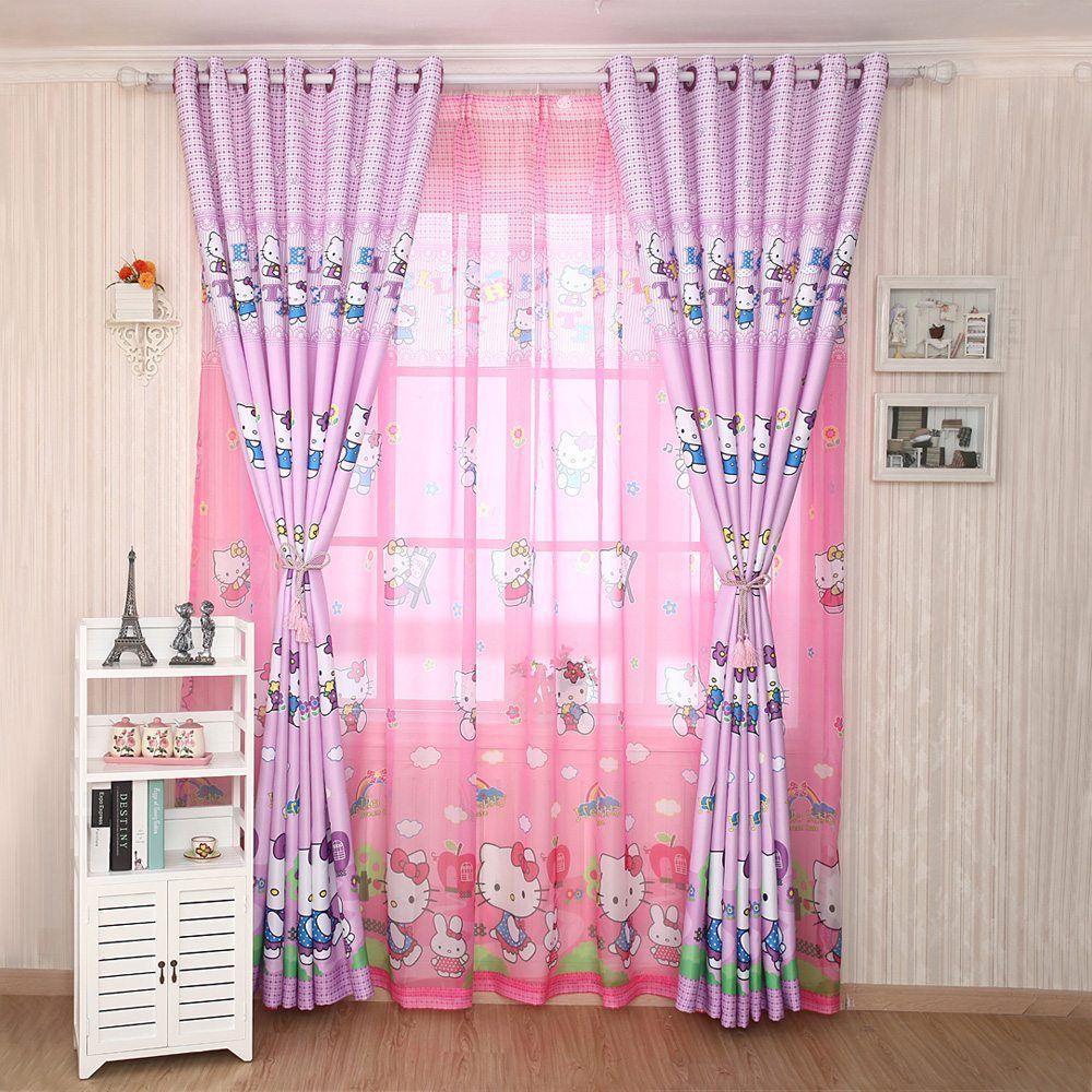 mẫu rèm cửa hello kitty đẹp