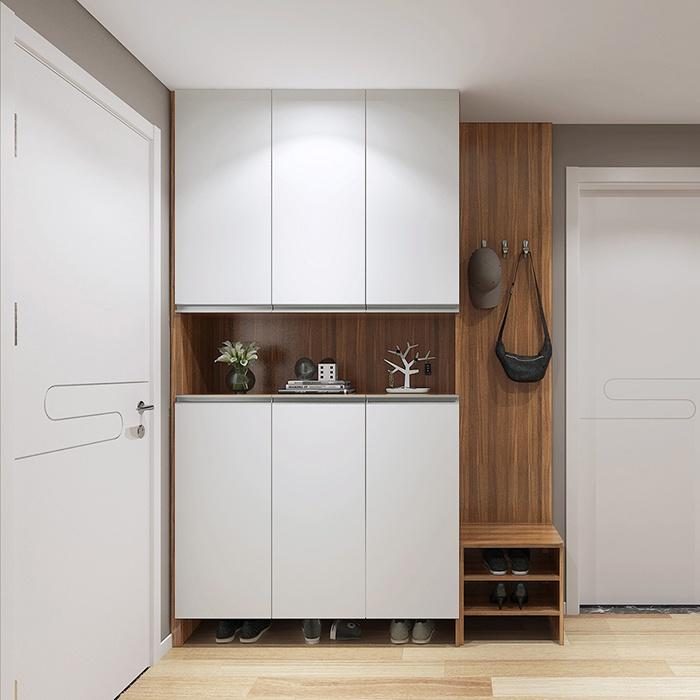 Mẫu tủ giày thông minh đụng trần có kích thước: Rộng 1500 x sâu 350 x cao 2100cm