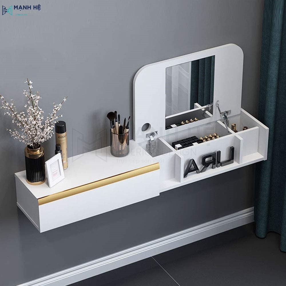Bàn trang điểm treo tường thông minh tiết kiệm diện tích