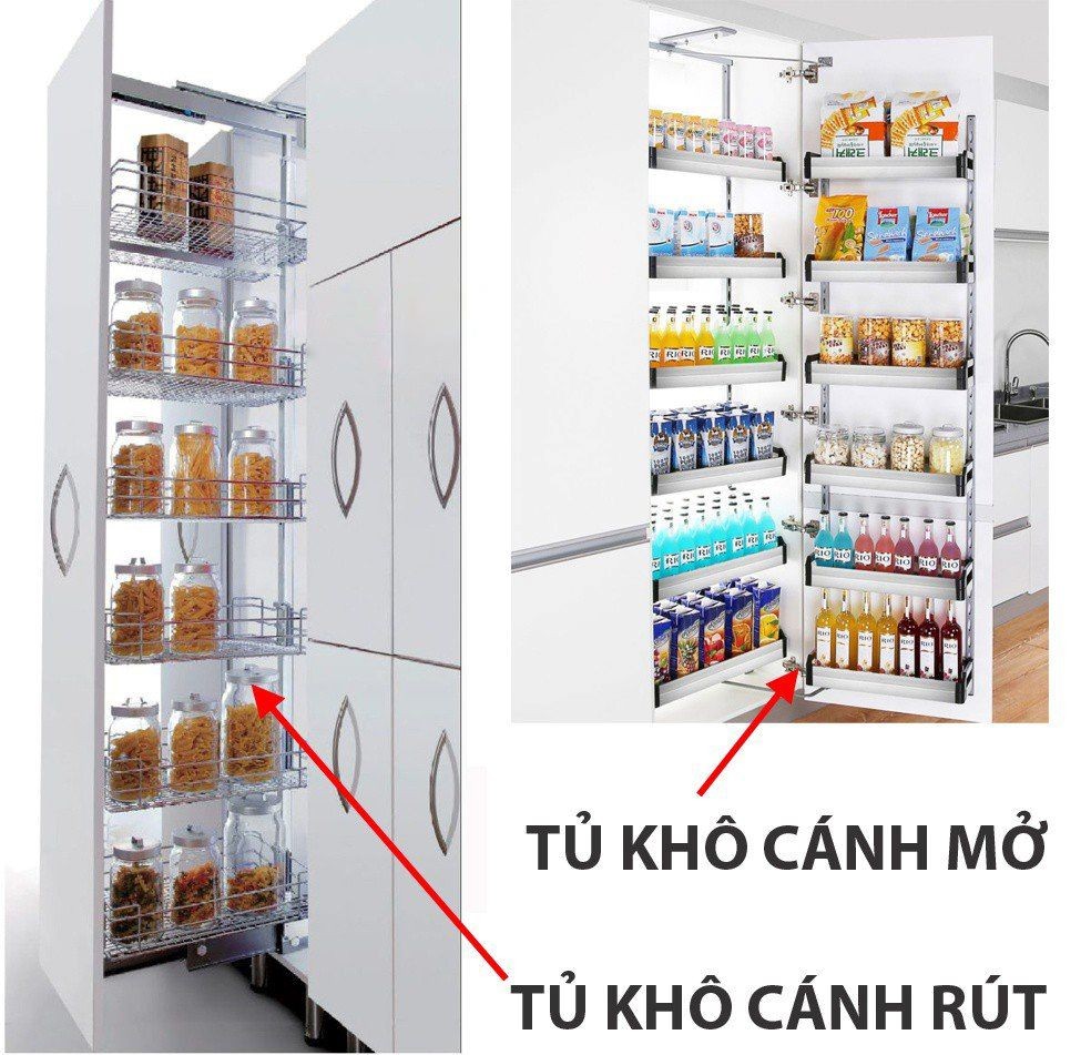 Tủ đồ khô cho ngăn tủ bếp lưu trữ thực phẩm