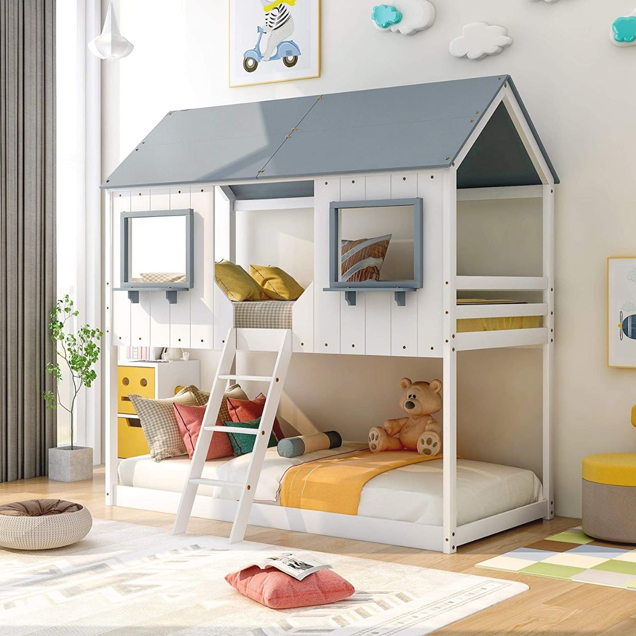 Giường 2 tầng ngôi nhà cho bé nhỏ