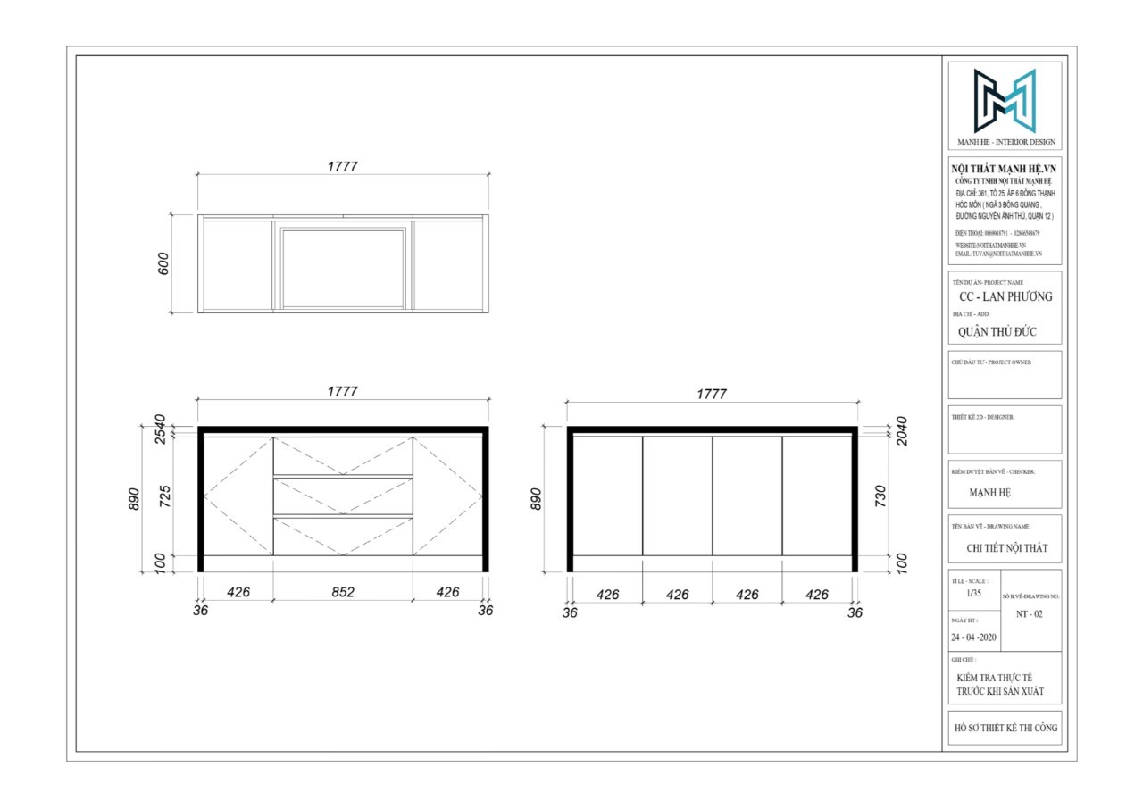 Kích thước tiêu chuẩn của đảo bếp