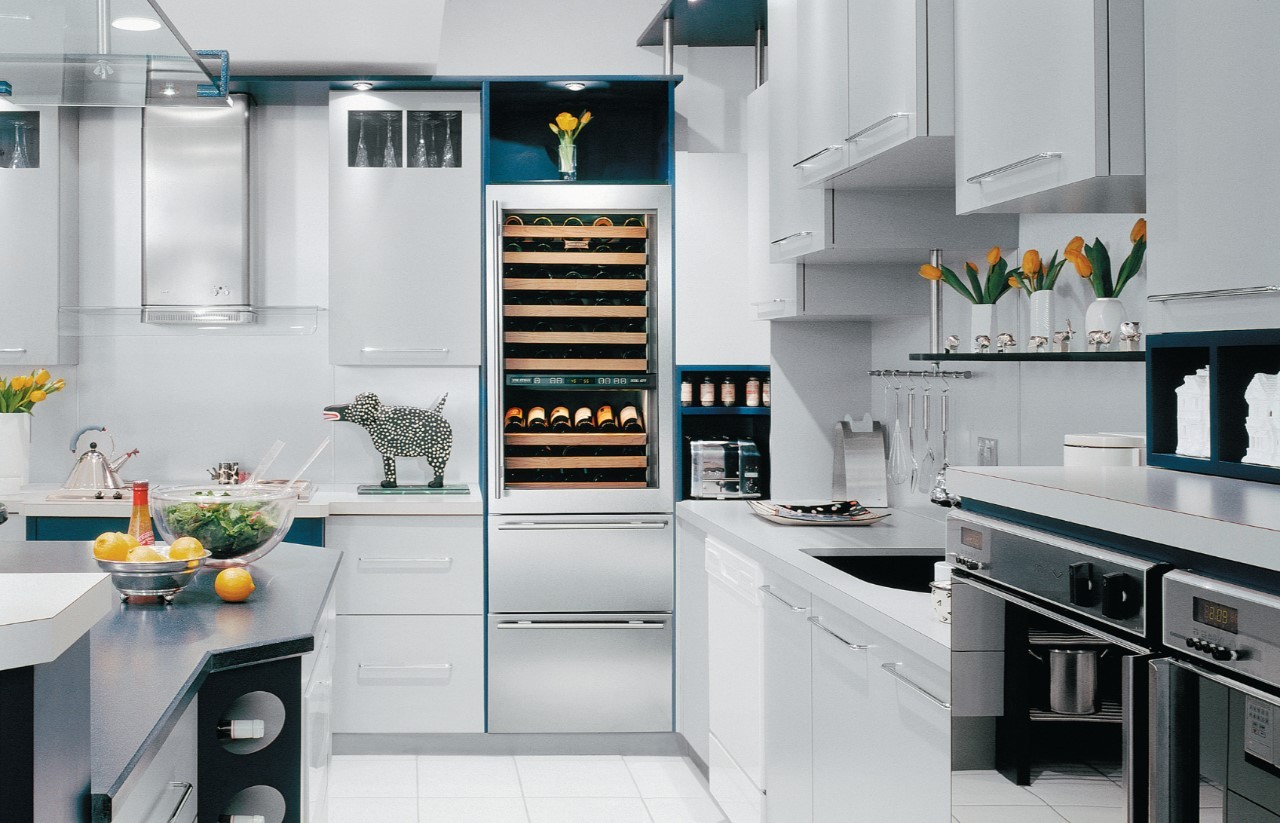 Tủ bếp kết hợp tủ rượu mini
