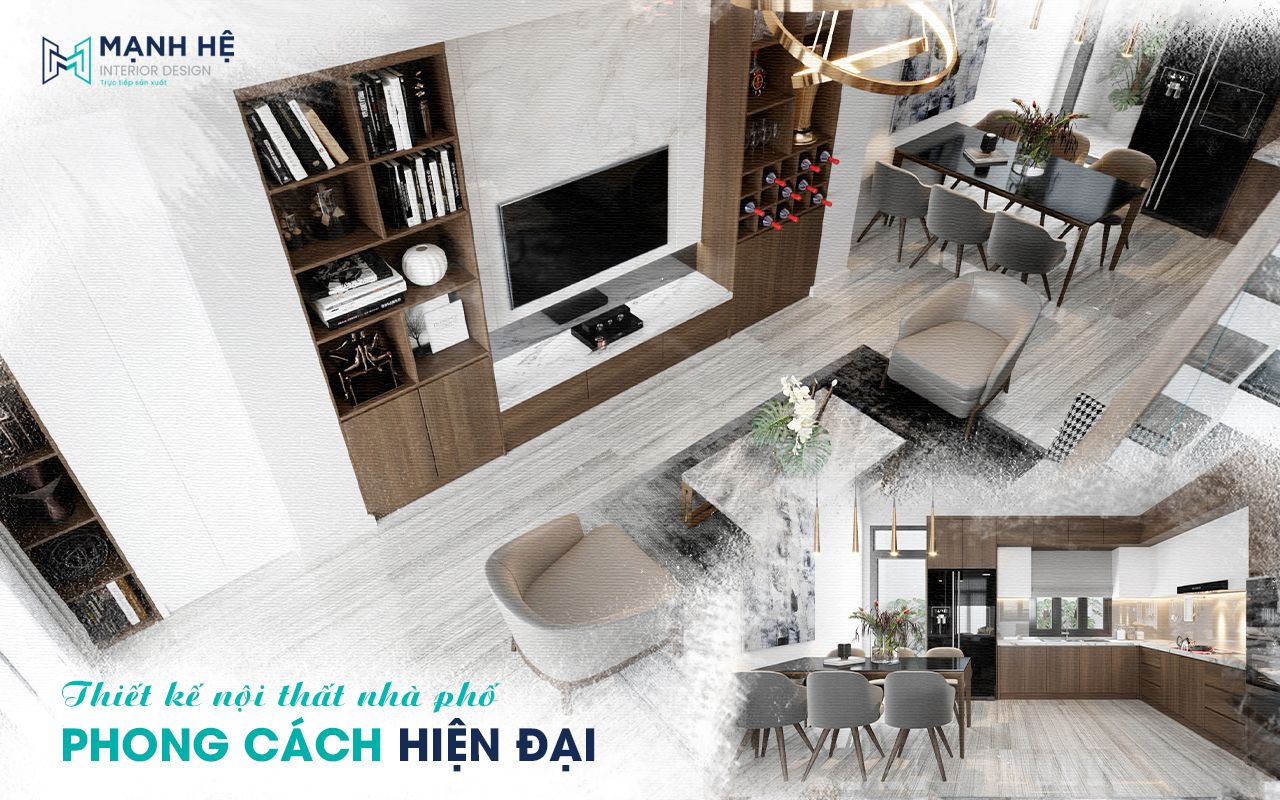 phong cách thiết kế nhà phố hiện đại