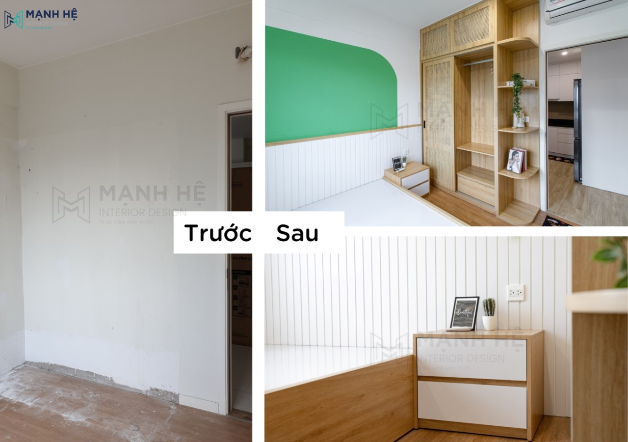 Tối ưu diện tích phòng ngủ với hệ tủ đụng trần