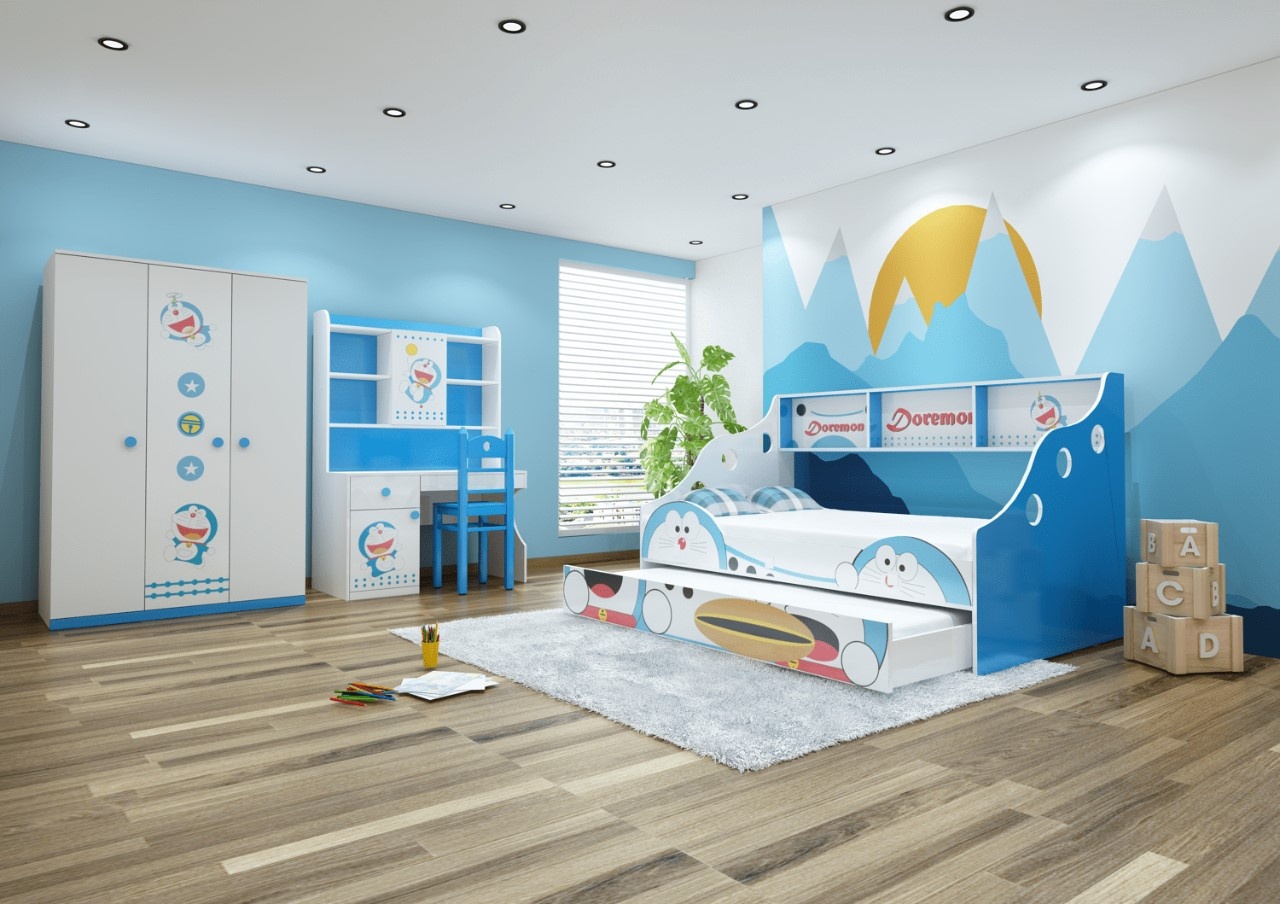 Giường 2 tầng doremon sáng tạo