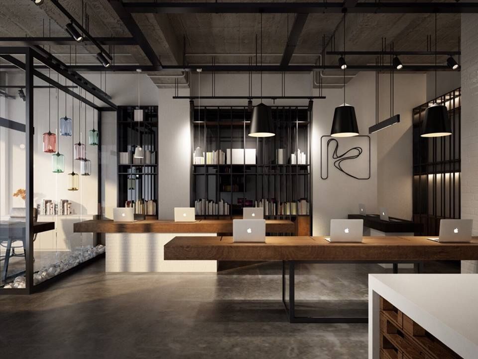 Thiết kế văn phòng phong cách industrial mộc mạc