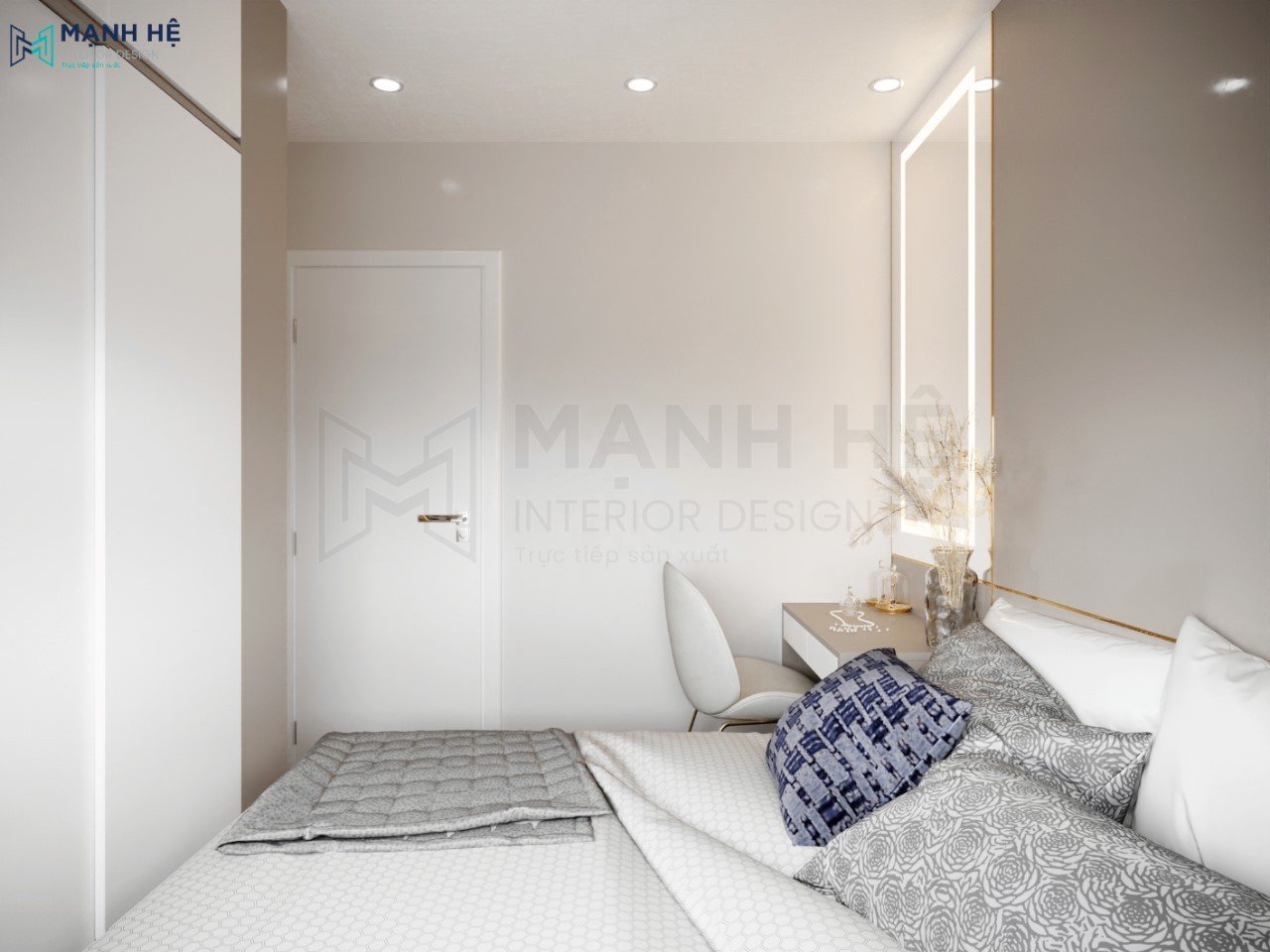 Bàn trang điểm là nội thất không thể thiếu trong phòng ngủ của nữ gia chủ