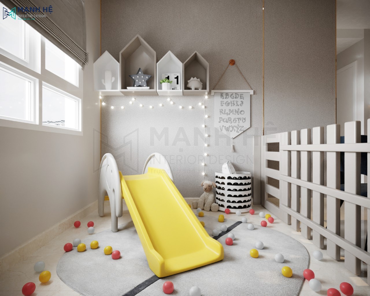 Kệ treo tường trang trí hình ngôi nhà dễ thương