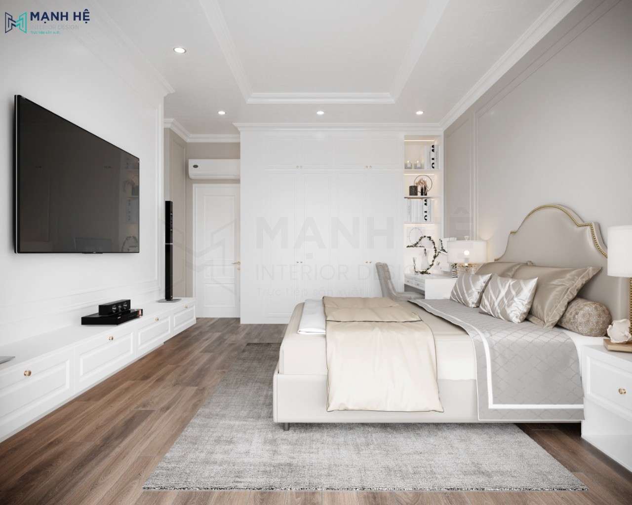 Mẫu tủ quần áo cao đụng trần