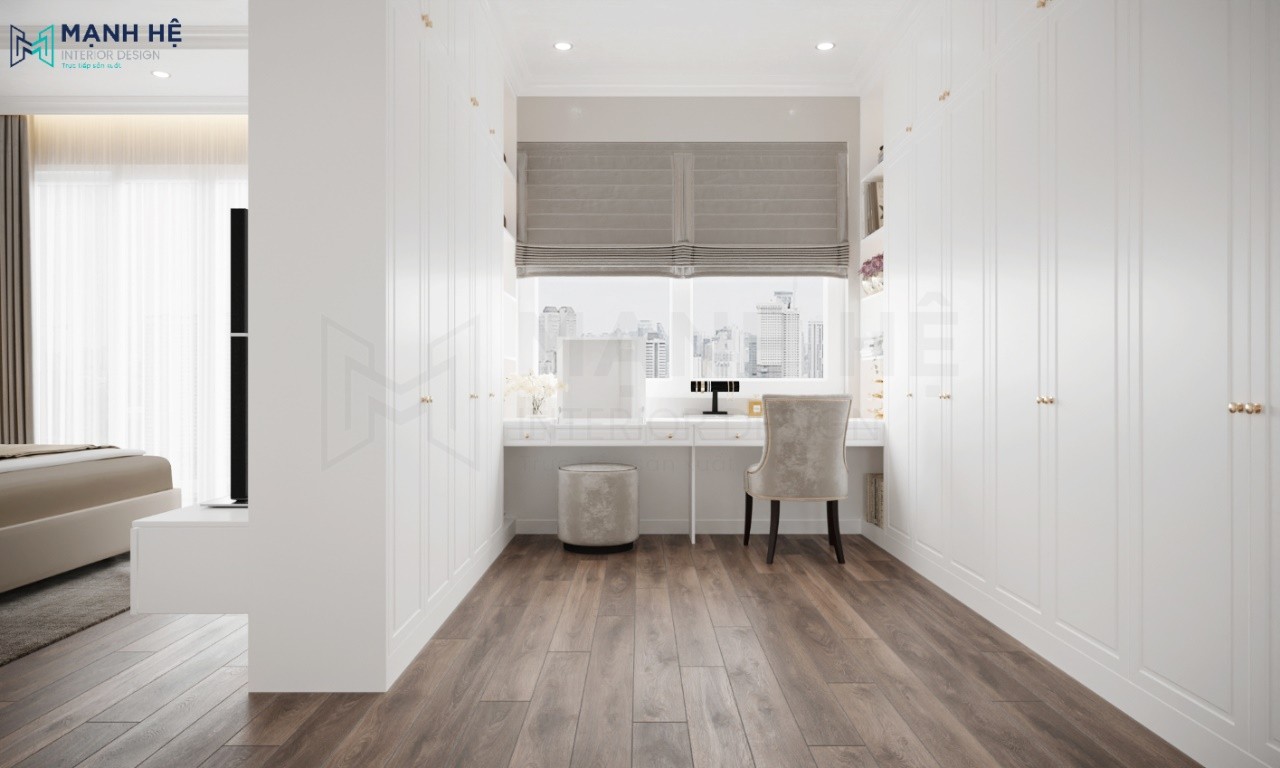 Bố trí bàn trang điểm cạnh cửa sổ