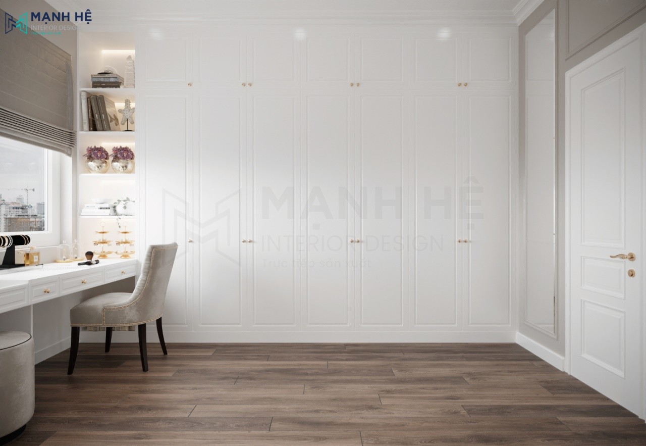 Hệ tủ quần áo lớn âm tường đẹp tinh tế