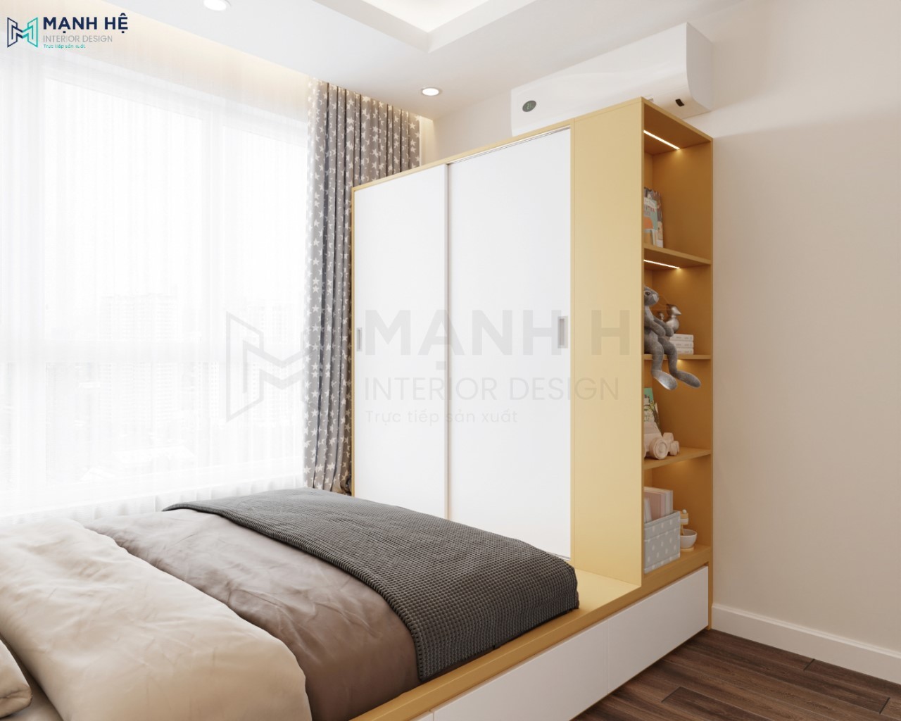 Hệ tủ quần áo cánh lùa tiết kiệm diện tích