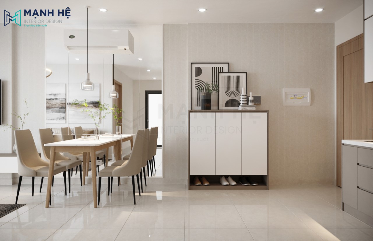 Tủ giày dép 3 cánh đặt ngay cửa ra vào tiện nghi